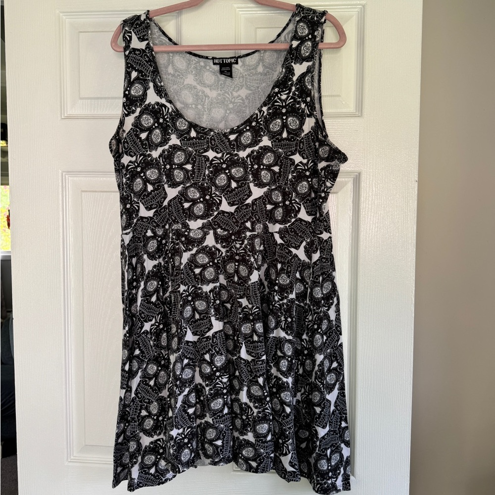 Hot Topic Dia De Los Muertos Day of the Dead calavera sugar skull dress xl